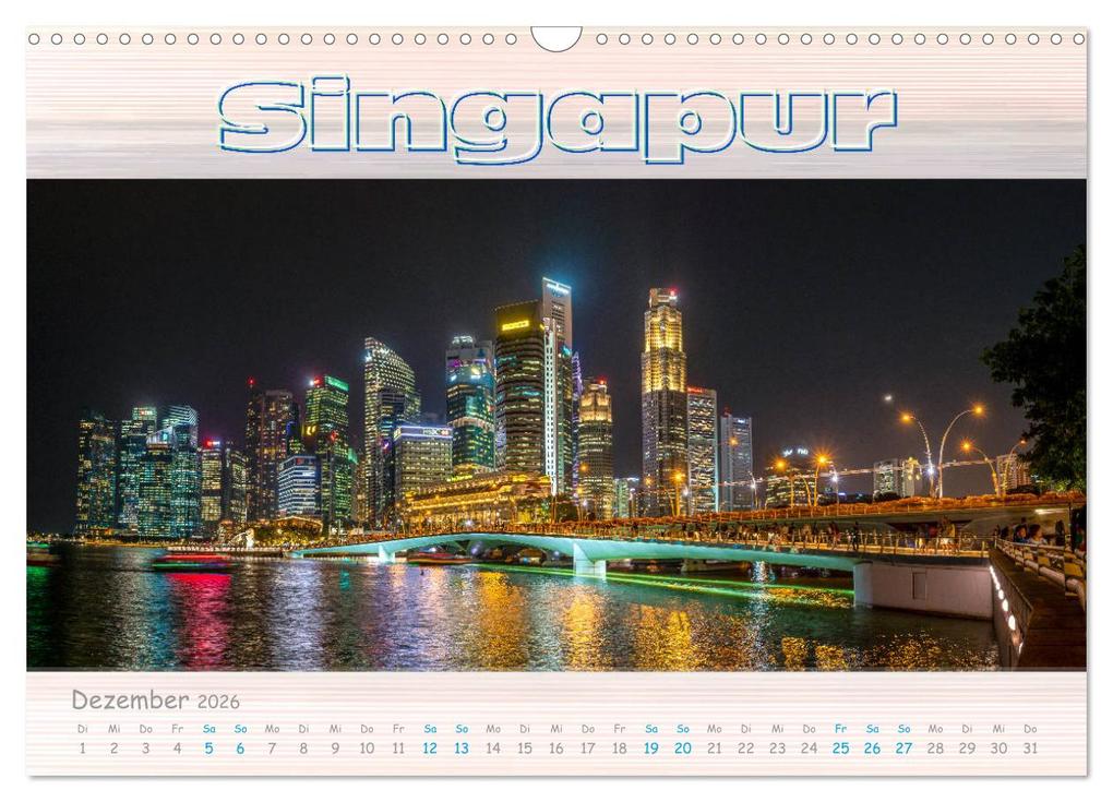 Weitere Ansicht: Singapur als Panorama (Wandkalender 2026 DIN A3 quer), CALVENDO Monatskalender | Calvendo, Dieter Gödecke