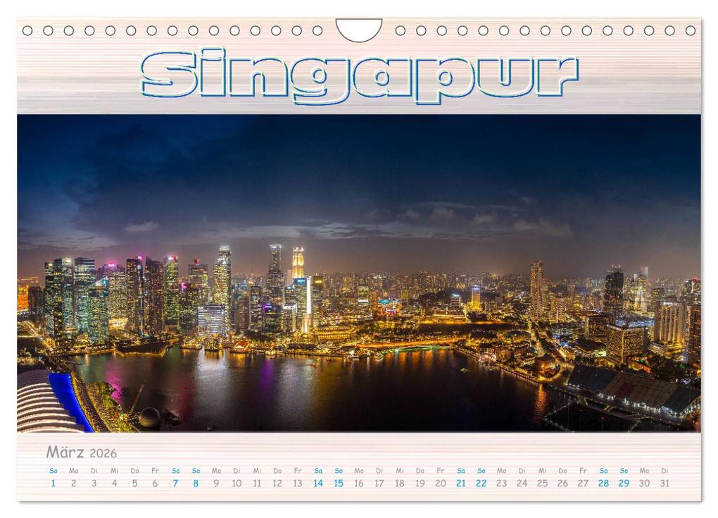 Weitere Ansicht: Singapur als Panorama (Wandkalender 2026 DIN A4 quer), CALVENDO Monatskalender | Calvendo, Dieter Gödecke