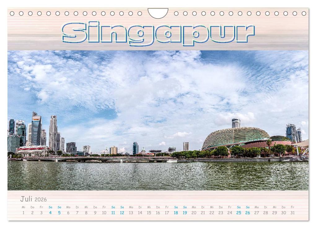 Weitere Ansicht: Singapur als Panorama (Wandkalender 2026 DIN A4 quer), CALVENDO Monatskalender | Calvendo, Dieter Gödecke