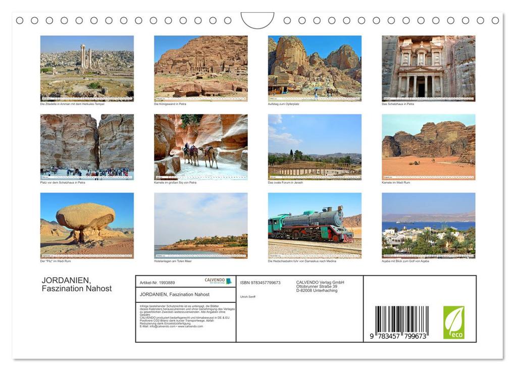 Weitere Ansicht: JORDANIEN, Faszination Nahost (Wandkalender 2026 DIN A4 quer), CALVENDO Monatskalender | Calvendo, Ulrich Senff