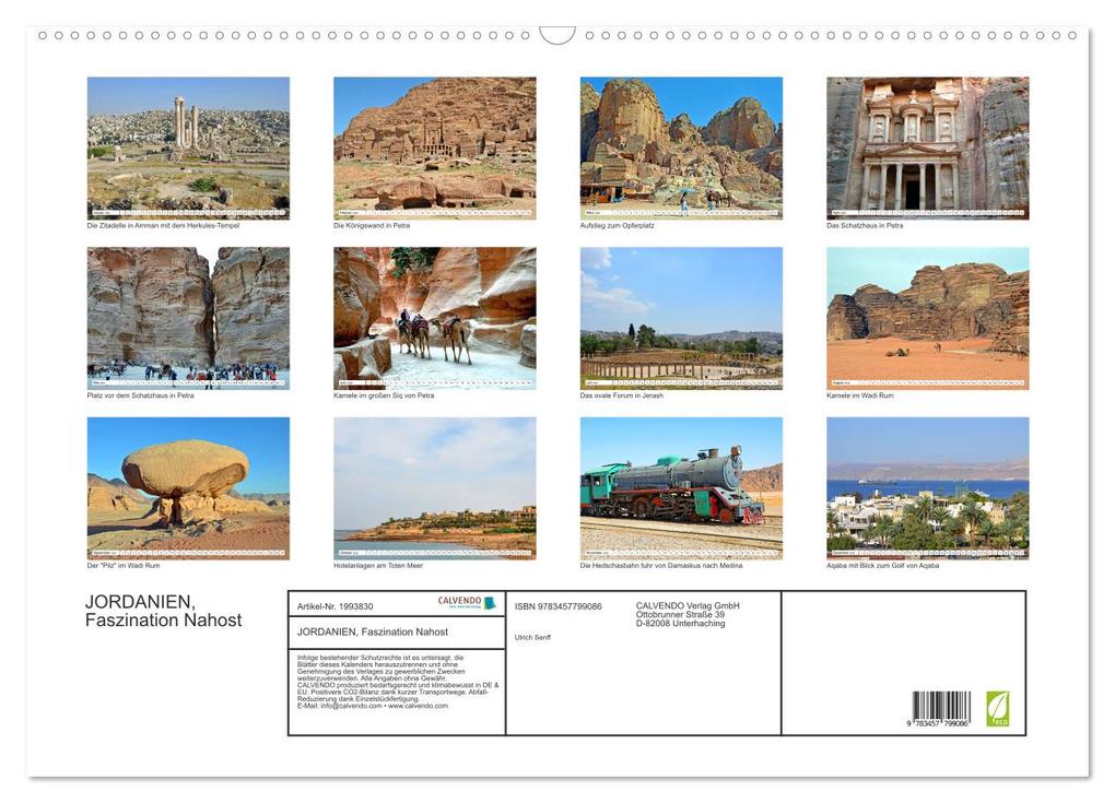 Weitere Ansicht: JORDANIEN, Faszination Nahost (Wandkalender 2026 DIN A2 quer), CALVENDO Monatskalender | Calvendo, Ulrich Senff