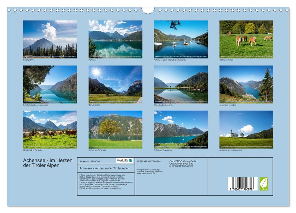 Weitere Ansicht: Achensee - im Herzen der Tiroler Alpen (Wandkalender 2026 DIN A3 quer), CALVENDO Monatskalender | Calvendo, Stefanie und Philipp Kellmann