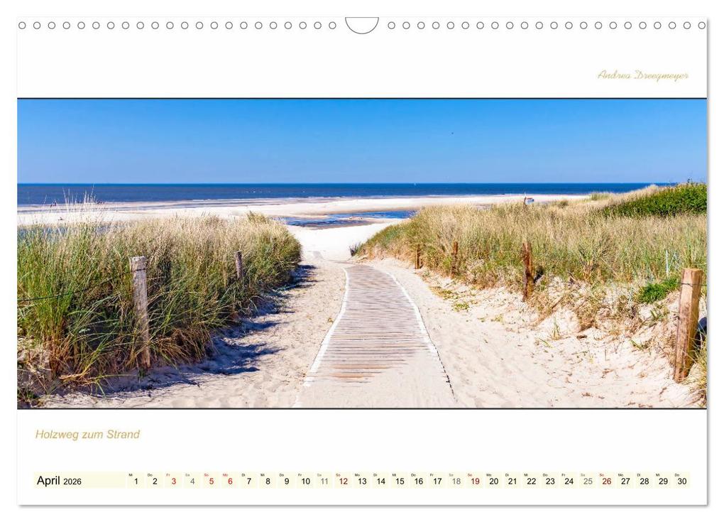 Weitere Ansicht: LANGEOOG PANORAMA (Wandkalender 2026 DIN A3 quer), CALVENDO Monatskalender | Andrea Dreegmeyer, Calvendo
