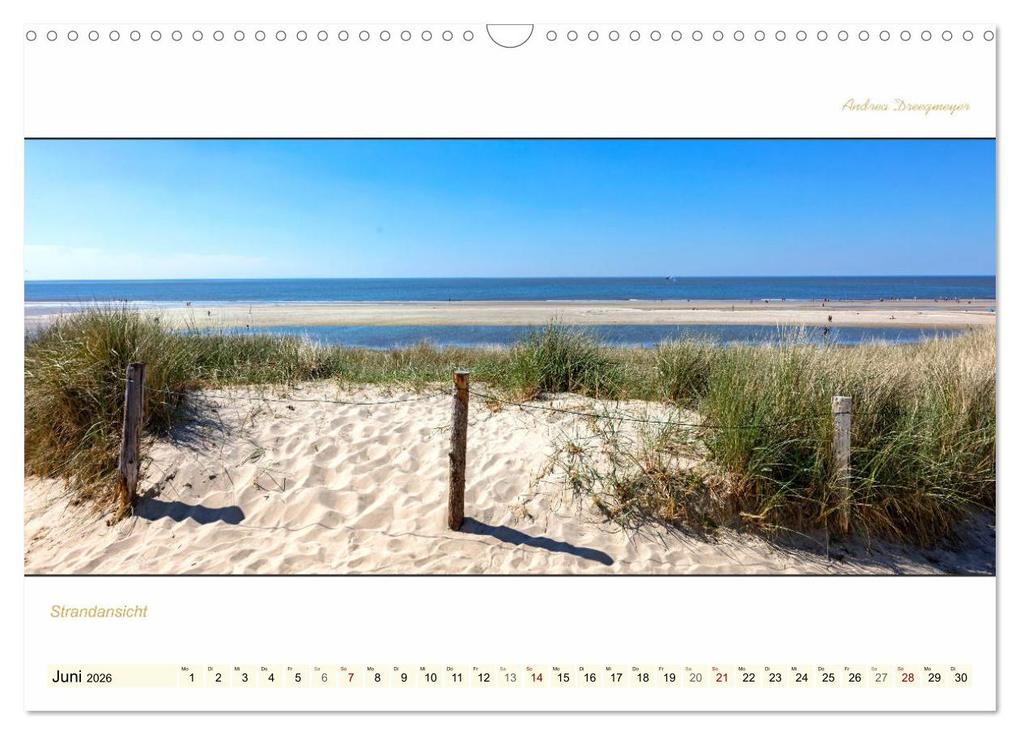 Weitere Ansicht: LANGEOOG PANORAMA (Wandkalender 2026 DIN A3 quer), CALVENDO Monatskalender | Andrea Dreegmeyer, Calvendo