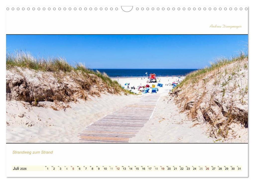 Weitere Ansicht: LANGEOOG PANORAMA (Wandkalender 2026 DIN A3 quer), CALVENDO Monatskalender | Andrea Dreegmeyer, Calvendo