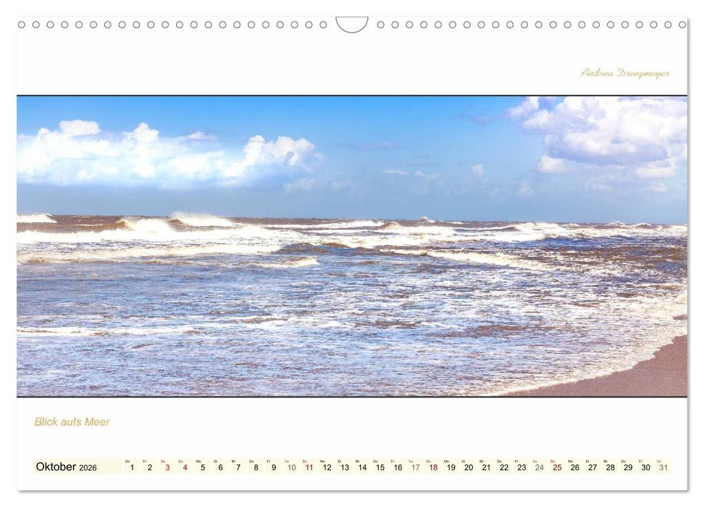 Weitere Ansicht: LANGEOOG PANORAMA (Wandkalender 2026 DIN A3 quer), CALVENDO Monatskalender | Andrea Dreegmeyer, Calvendo