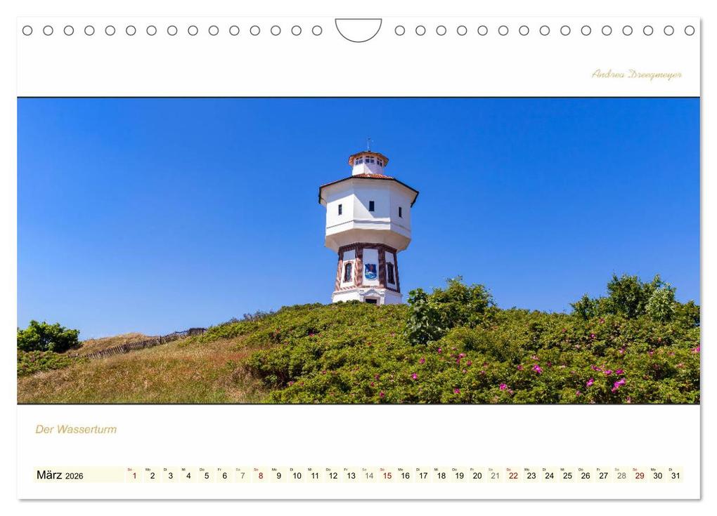 Weitere Ansicht: LANGEOOG PANORAMA (Wandkalender 2026 DIN A4 quer), CALVENDO Monatskalender | Andrea Dreegmeyer, Calvendo