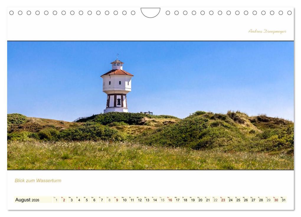Weitere Ansicht: LANGEOOG PANORAMA (Wandkalender 2026 DIN A4 quer), CALVENDO Monatskalender | Andrea Dreegmeyer, Calvendo