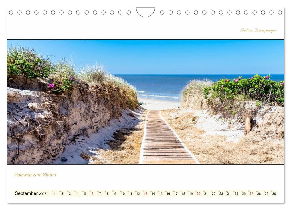 Weitere Ansicht: LANGEOOG PANORAMA (Wandkalender 2026 DIN A4 quer), CALVENDO Monatskalender | Andrea Dreegmeyer, Calvendo
