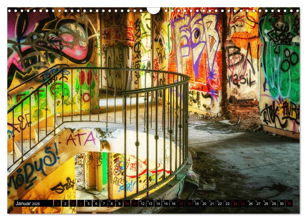 Weitere Ansicht: Lost Places Graffiti (Wandkalender 2026 DIN A3 quer), CALVENDO Monatskalender | Calvendo, BTC Wallets