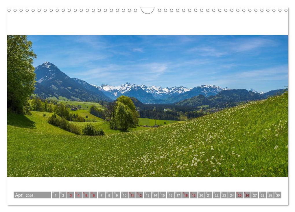 Weitere Ansicht: Oberallgäu Panorama (Wandkalender 2026 DIN A3 quer), CALVENDO Monatskalender | Walter G. Allgöwer, Calvendo