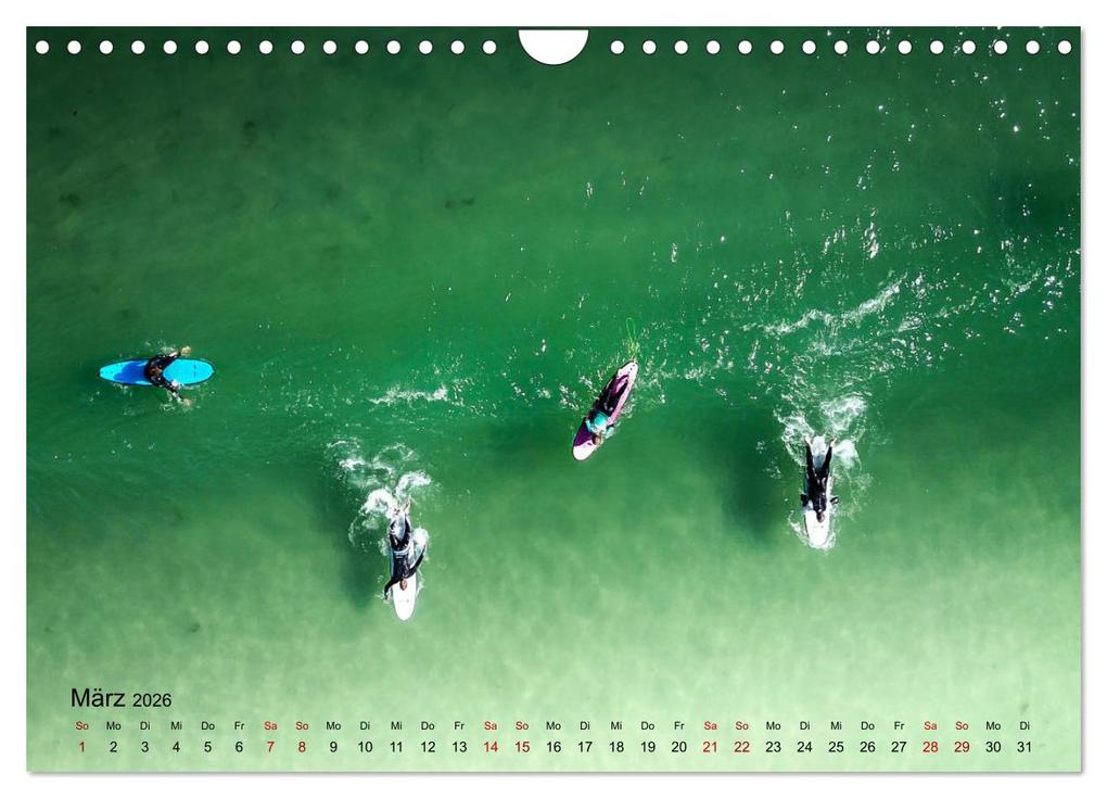 Weitere Ansicht: Surfen - die perfekte Welle (Wandkalender 2026 DIN A4 quer), CALVENDO Monatskalender | Renate Bleicher, Calvendo