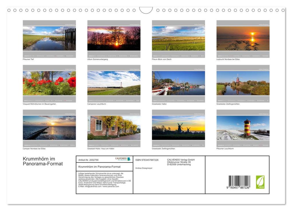 Weitere Ansicht: Krummhörn im Panorama-Format (Wandkalender 2026 DIN A3 quer), CALVENDO Monatskalender | Andrea Dreegmeyer, Calvendo