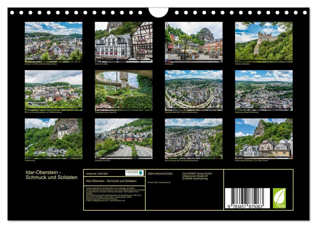 Weitere Ansicht: Idar-Oberstein - Schmuck und Soldaten (Wandkalender 2026 DIN A4 quer), CALVENDO Monatskalender | Erhard Hess, Calvendo