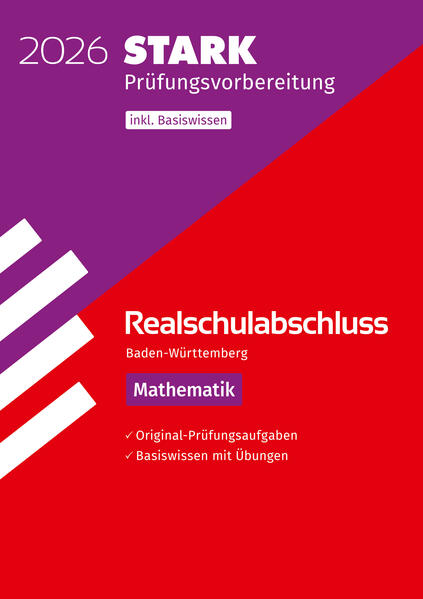 Produktbild: STARK Mathematik - Realschulabschluss 2026 BW - Prüfungsvorbereitung inkl. Basistraining