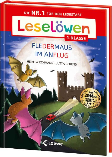 Produktbild: Leselöwen 1. Klasse - Fledermaus im Anflug (Großbuchstabenausgabe) | Heike Wiechmann