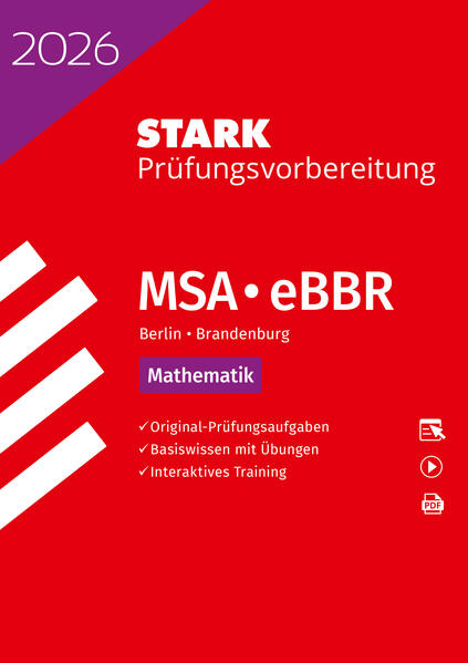Produktbild: STARK Mathematik - MSA/eBBR 2026 Berlin/Brandenburg - Prüfungsvorbereitung