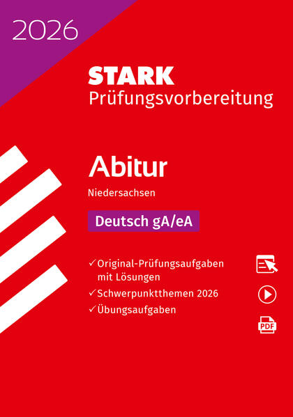 Produktbild: STARK Deutsch gA/eA - Abitur 2026 Niedersachsen - Prüfungsvorbereitung