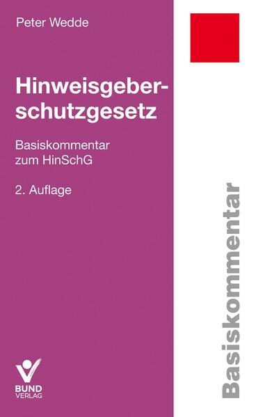 Produktbild: Hinweisgeberschutzgesetz | Peter Wedde