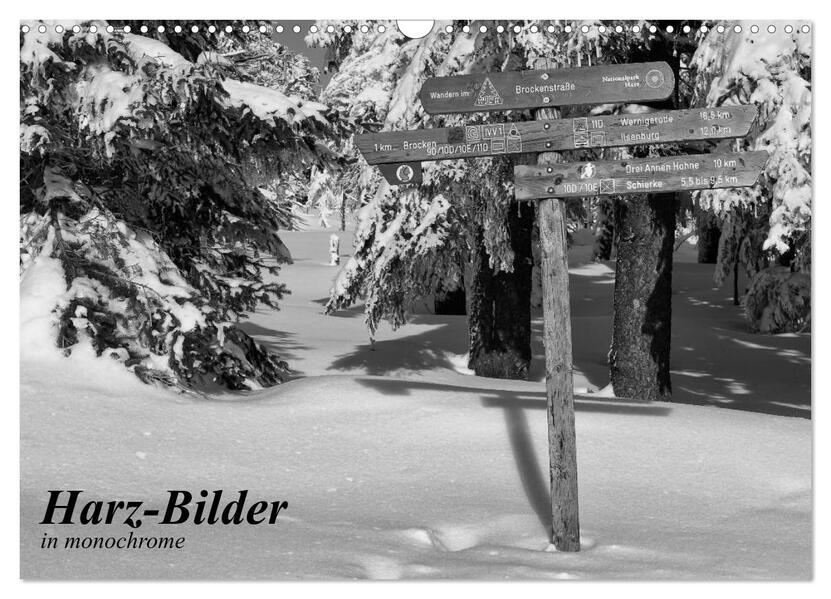 Produktbild: Harz-Bilder in monochrome (Wandkalender 2026 DIN A3 quer), CALVENDO Monatskalender | Andreas Levi, Calvendo