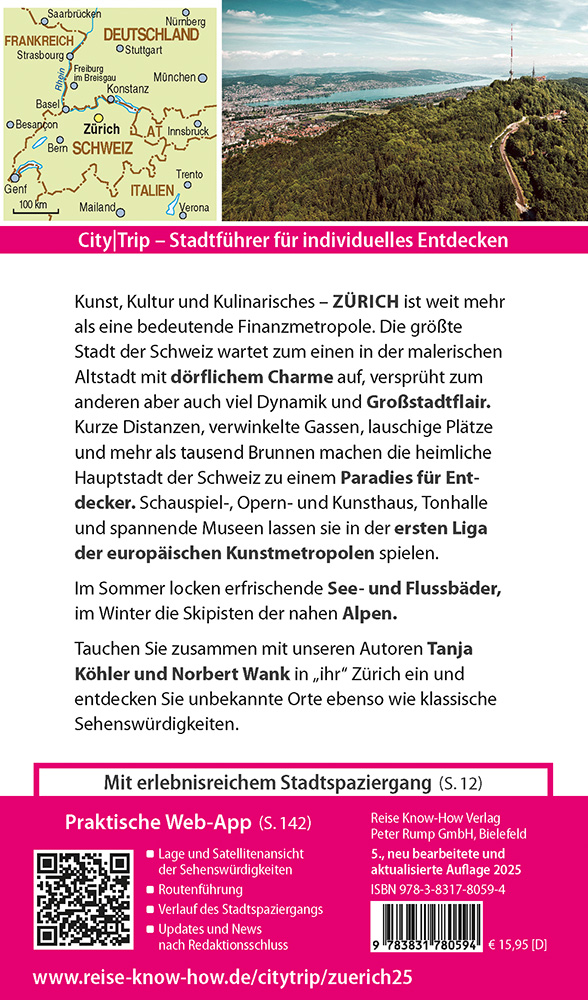 Weitere Ansicht: Reise Know-How CityTrip Zürich | Norbert Wank, Tanja Köhler