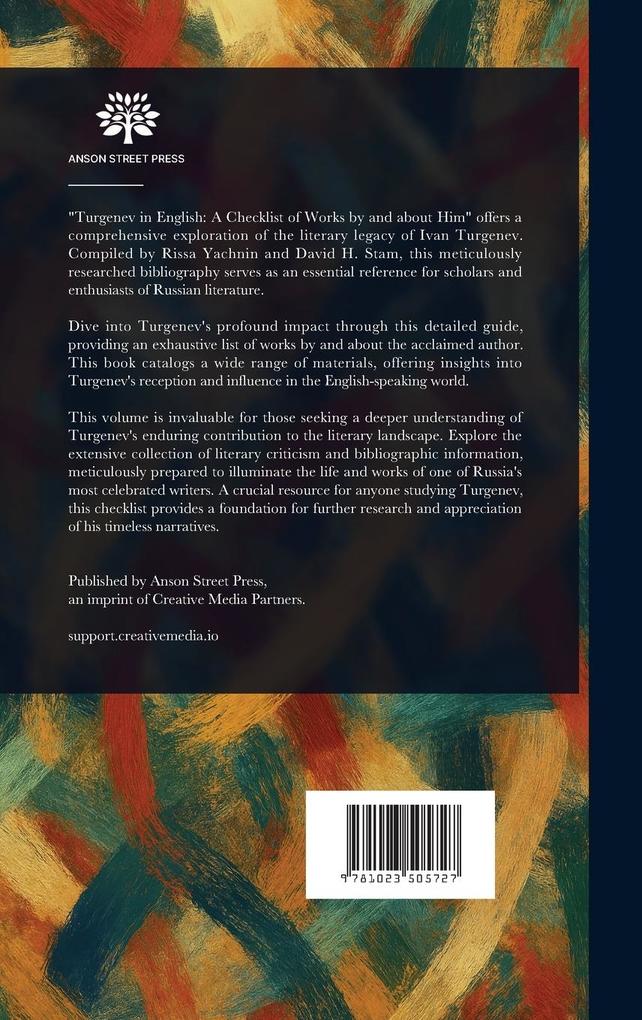 Weitere Ansicht: Turgenev in English | Rissa Yachnin, David H Stam, Marc Slonim