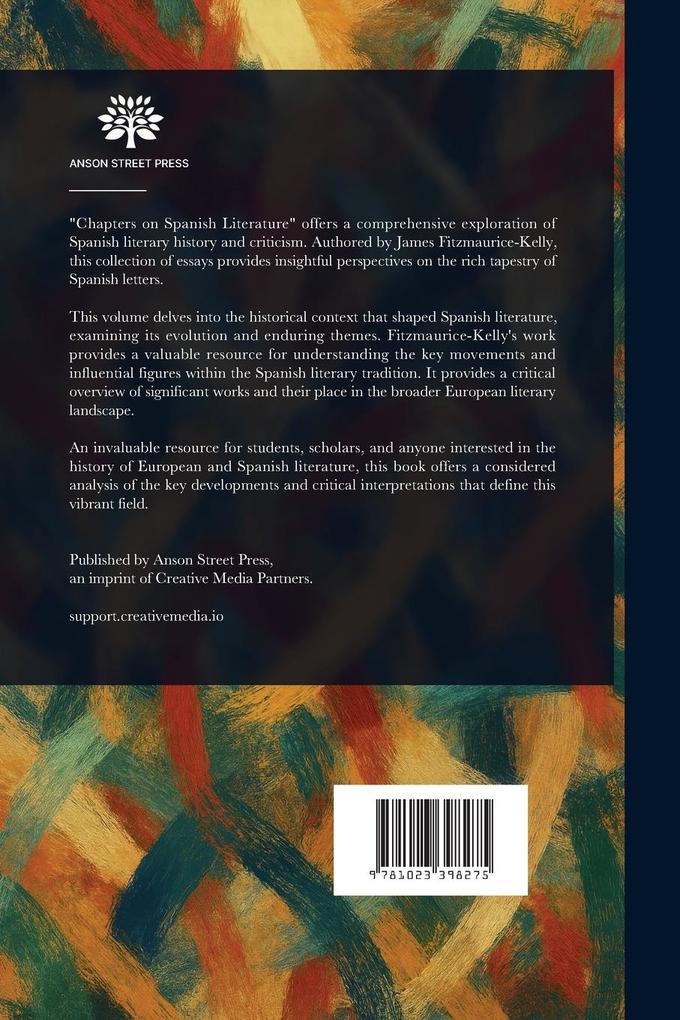 Weitere Ansicht: Chapters on Spanish Literature | James Fitzmaurice-Kelly