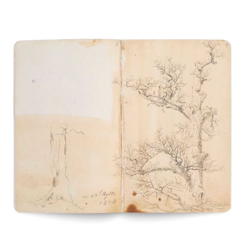 Weitere Ansicht: Caspar David Friedrich - Das Karlsruher Skizzenbuch (Schmuckausgabe) | Rutger Fuchs