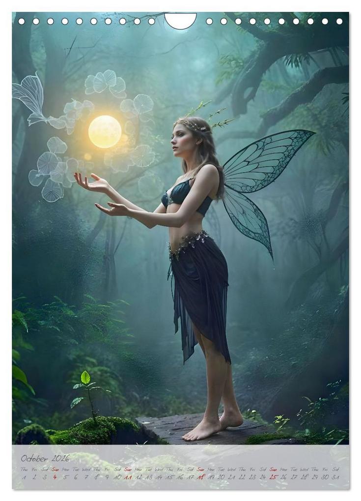 Weitere Ansicht: Heart of light, wings of colour - Emotion, colour and magic in the fairy kingdom (Wall Calendar 2026 DIN A4 portrait), CALVENDO 12 Month Wall Calendar | Calvendo, Fred Schimak