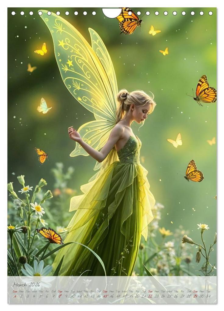 Weitere Ansicht: Heart of light, wings of colour - Emotion, colour and magic in the fairy kingdom (Wall Calendar 2026 DIN A4 portrait), CALVENDO 12 Month Wall Calendar | Calvendo, Fred Schimak
