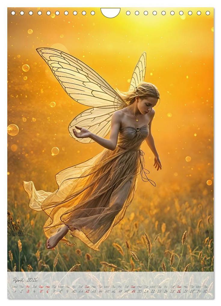 Weitere Ansicht: Heart of light, wings of colour - Emotion, colour and magic in the fairy kingdom (Wall Calendar 2026 DIN A4 portrait), CALVENDO 12 Month Wall Calendar | Calvendo, Fred Schimak