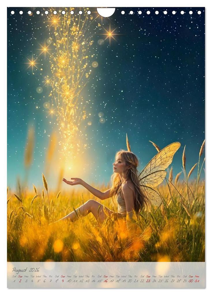 Weitere Ansicht: Heart of light, wings of colour - Emotion, colour and magic in the fairy kingdom (Wall Calendar 2026 DIN A4 portrait), CALVENDO 12 Month Wall Calendar | Calvendo, Fred Schimak