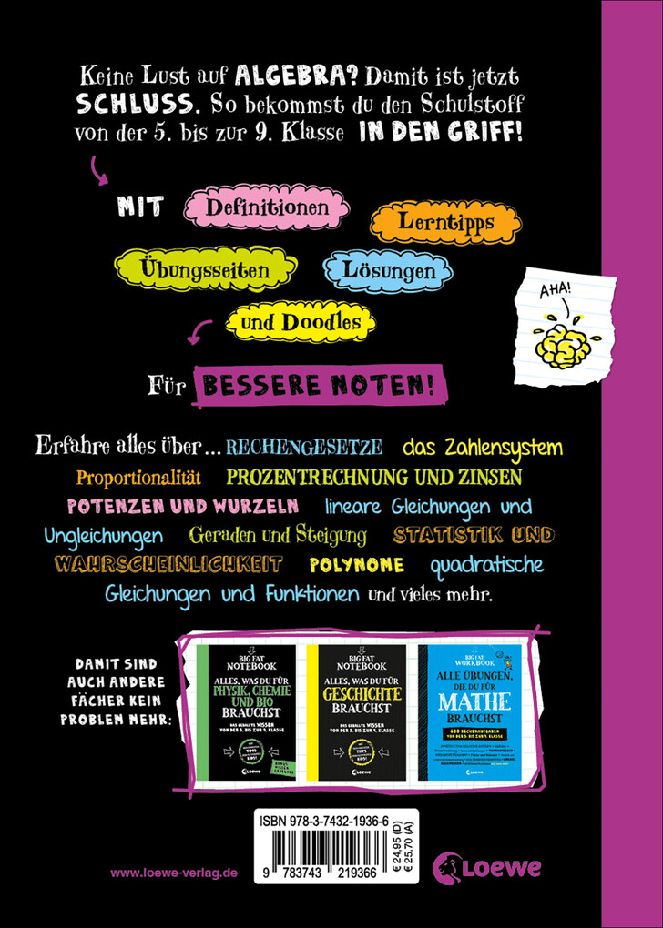 Weitere Ansicht: Big Fat Notebook - Alles, was du für Algebra brauchst | Jason Wang