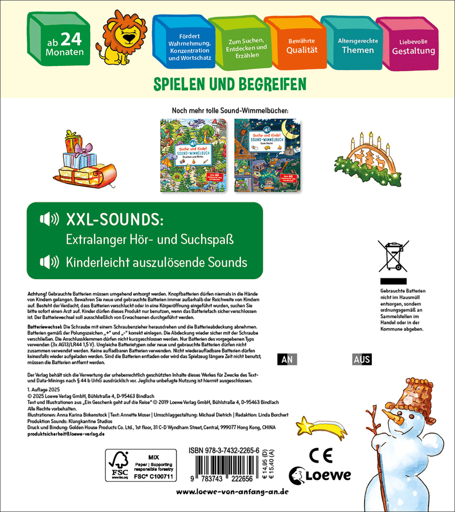 Weitere Ansicht: Suche und finde! Sound-Wimmelbuch - Weihnachten | Annette Moser