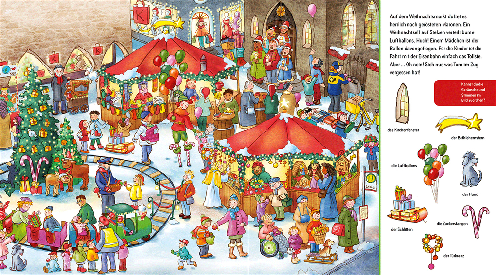 Weitere Ansicht: Suche und finde! Sound-Wimmelbuch - Weihnachten | Annette Moser