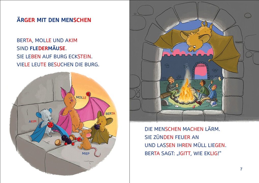 Weitere Ansicht: Leselöwen 1. Klasse - Fledermaus im Anflug (Großbuchstabenausgabe) | Heike Wiechmann
