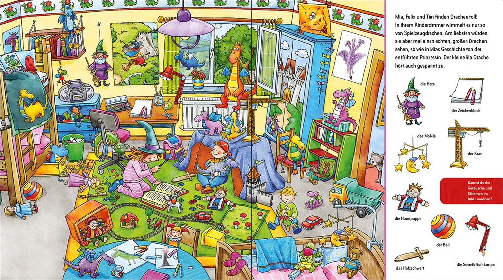 Weitere Ansicht: Suche und finde! Sound-Wimmelbuch - Drachen und Ritter