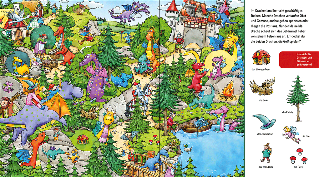Weitere Ansicht: Suche und finde! Sound-Wimmelbuch - Drachen und Ritter