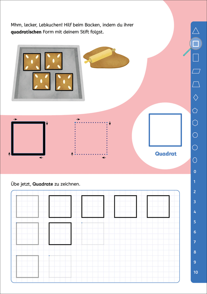 Weitere Ansicht: Schreiben lernen mit Spurrillen - Zahlen und Formen