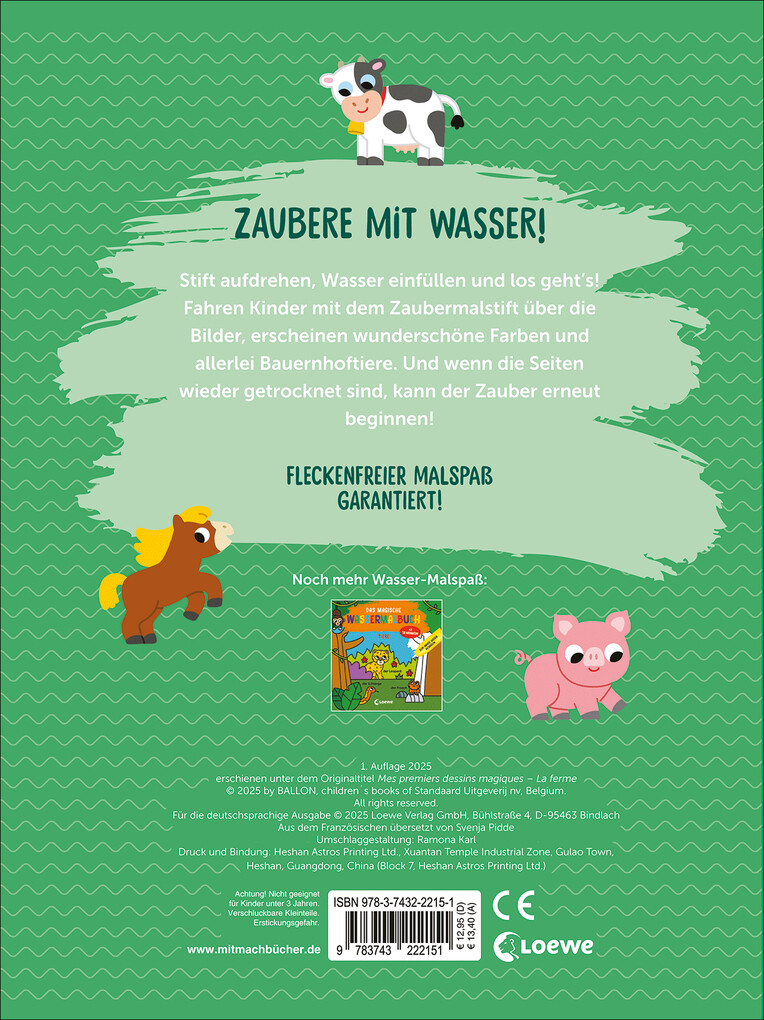 Weitere Ansicht: Das magische Wassermalbuch - Bauernhof