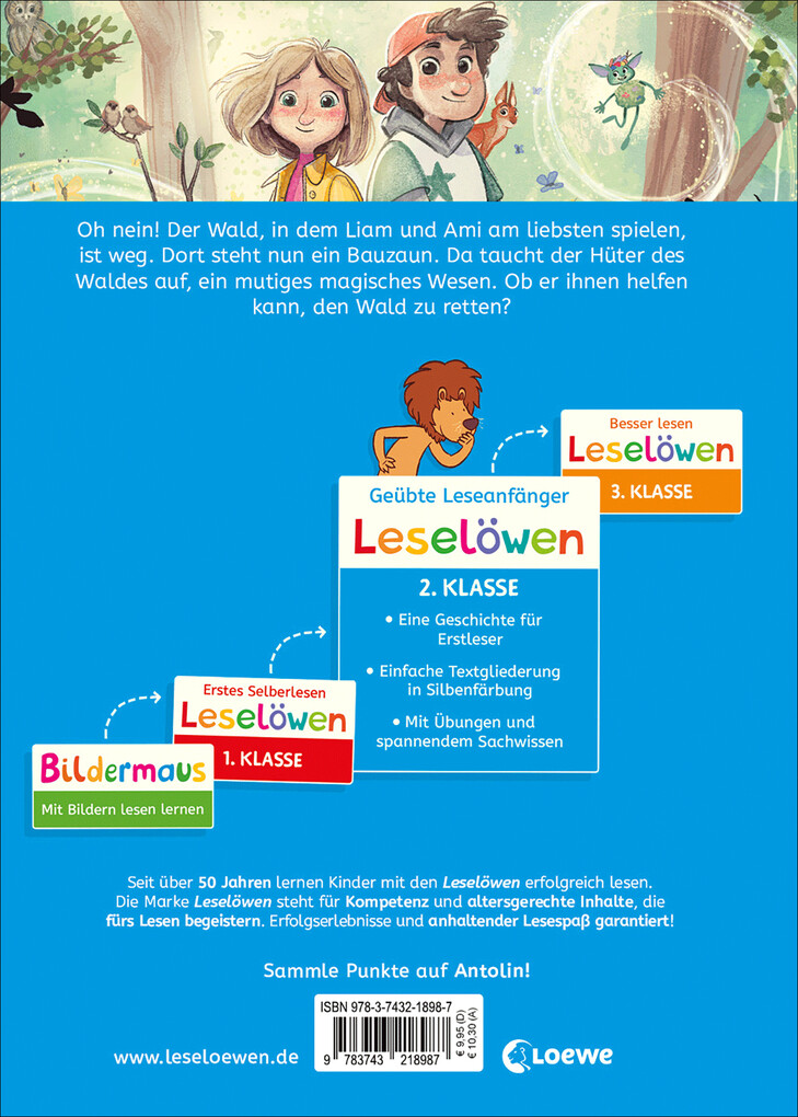 Weitere Ansicht: Leselöwen 2. Klasse - Zwei Freunde und der Hüter des Waldes | Marlene Jablonski