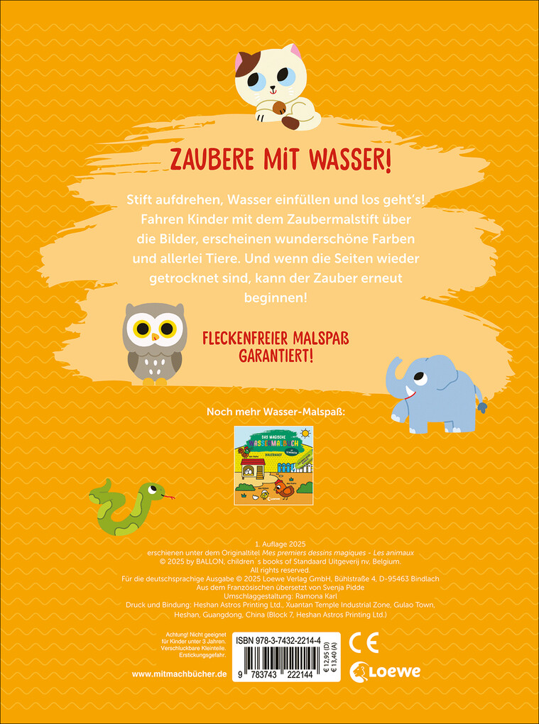 Weitere Ansicht: Das magische Wassermalbuch - Tiere