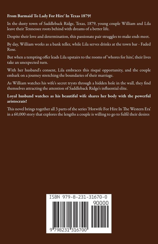 Weitere Ansicht: Hotwife For Hire In The Western Historical Era - A Western Historical Era Hotwife Wife Watching And Wife Sharing Contemporary Romance Novel | Karly Violet