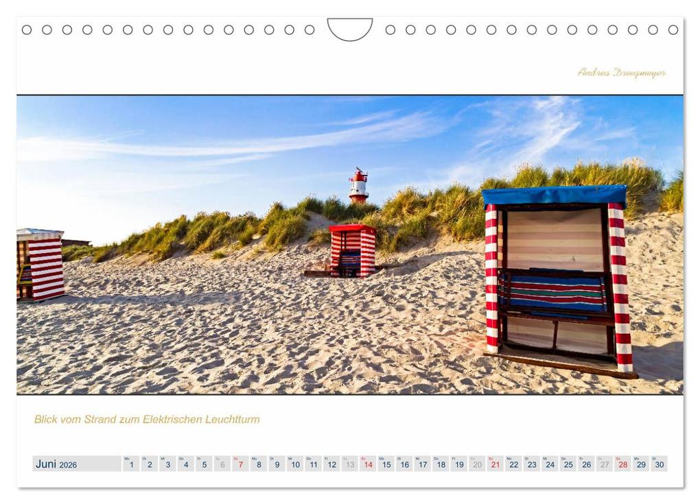 Weitere Ansicht: PANORAMA - Ostfriesische Inseln (Wandkalender 2026 DIN A4 quer), CALVENDO Monatskalender | Calvendo, Andrea Dreegmeyer