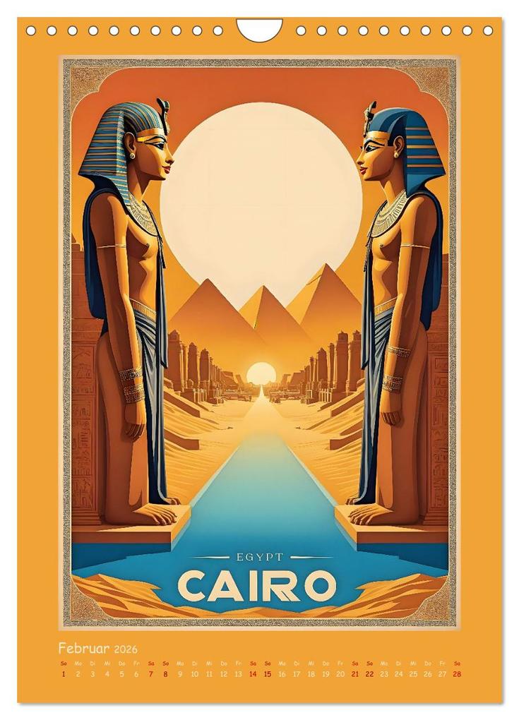 Weitere Ansicht: City Travel Poster - nostalgische Städtereise um die Welt (Wandkalender 2026 DIN A4 hoch), CALVENDO Monatskalender | Calvendo, Renate Utz