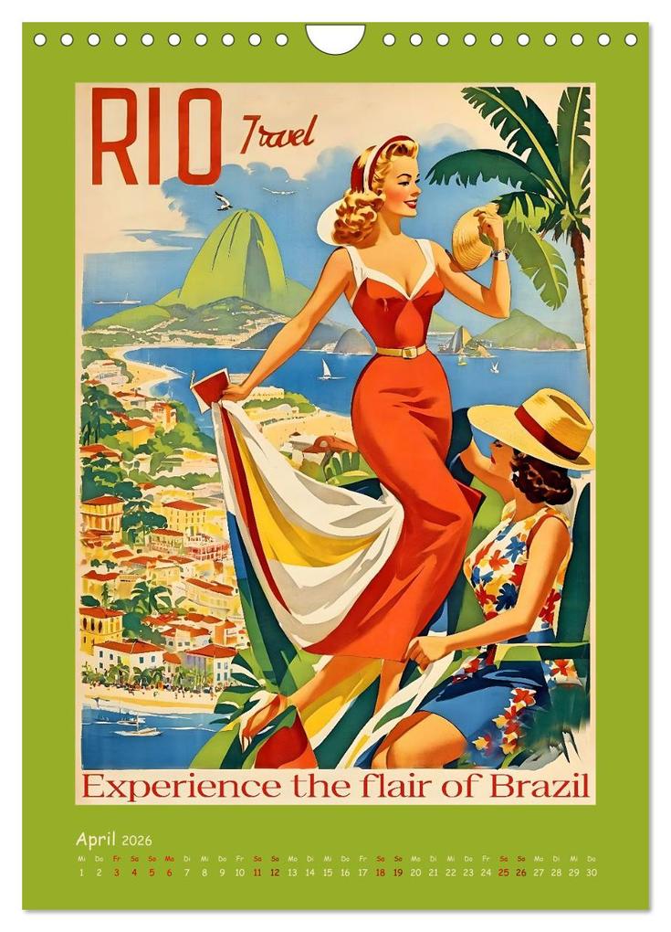 Weitere Ansicht: City Travel Poster - nostalgische Städtereise um die Welt (Wandkalender 2026 DIN A4 hoch), CALVENDO Monatskalender | Calvendo, Renate Utz