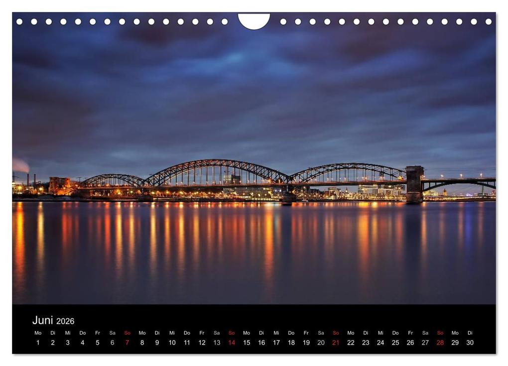 Weitere Ansicht: Köln bei Nacht - dunkelbunte Stadt (Wandkalender 2026 DIN A4 quer), CALVENDO Monatskalender | Peter Brüggen // www. koelndunkelbunt.de, Calvendo