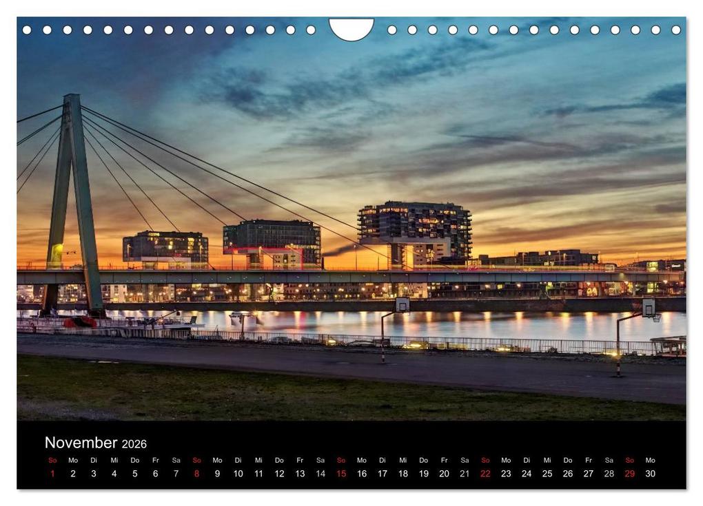 Weitere Ansicht: Köln bei Nacht - dunkelbunte Stadt (Wandkalender 2026 DIN A4 quer), CALVENDO Monatskalender | Peter Brüggen // www. koelndunkelbunt.de, Calvendo