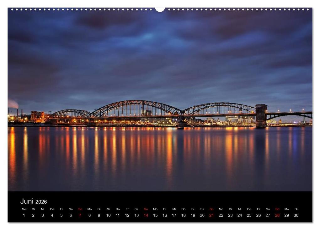 Weitere Ansicht: Köln bei Nacht - dunkelbunte Stadt (Wandkalender 2026 DIN A2 quer), CALVENDO Monatskalender | Peter Brüggen // www. koelndunkelbunt.de, Calvendo
