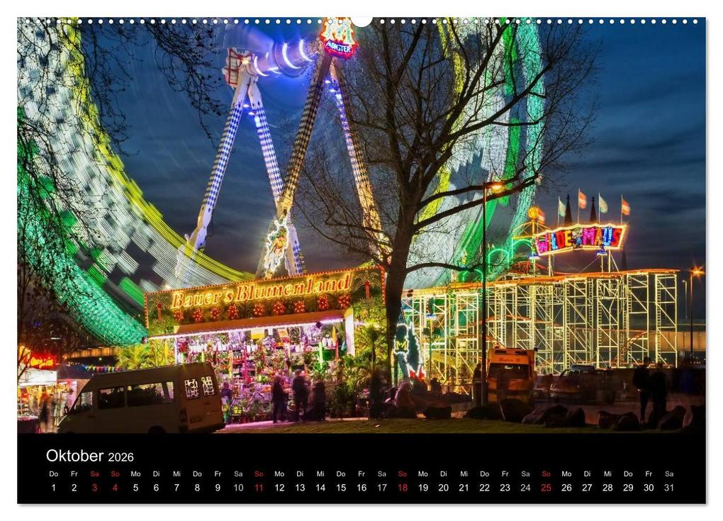 Weitere Ansicht: Köln bei Nacht - dunkelbunte Stadt (Wandkalender 2026 DIN A2 quer), CALVENDO Monatskalender | Peter Brüggen // www. koelndunkelbunt.de, Calvendo